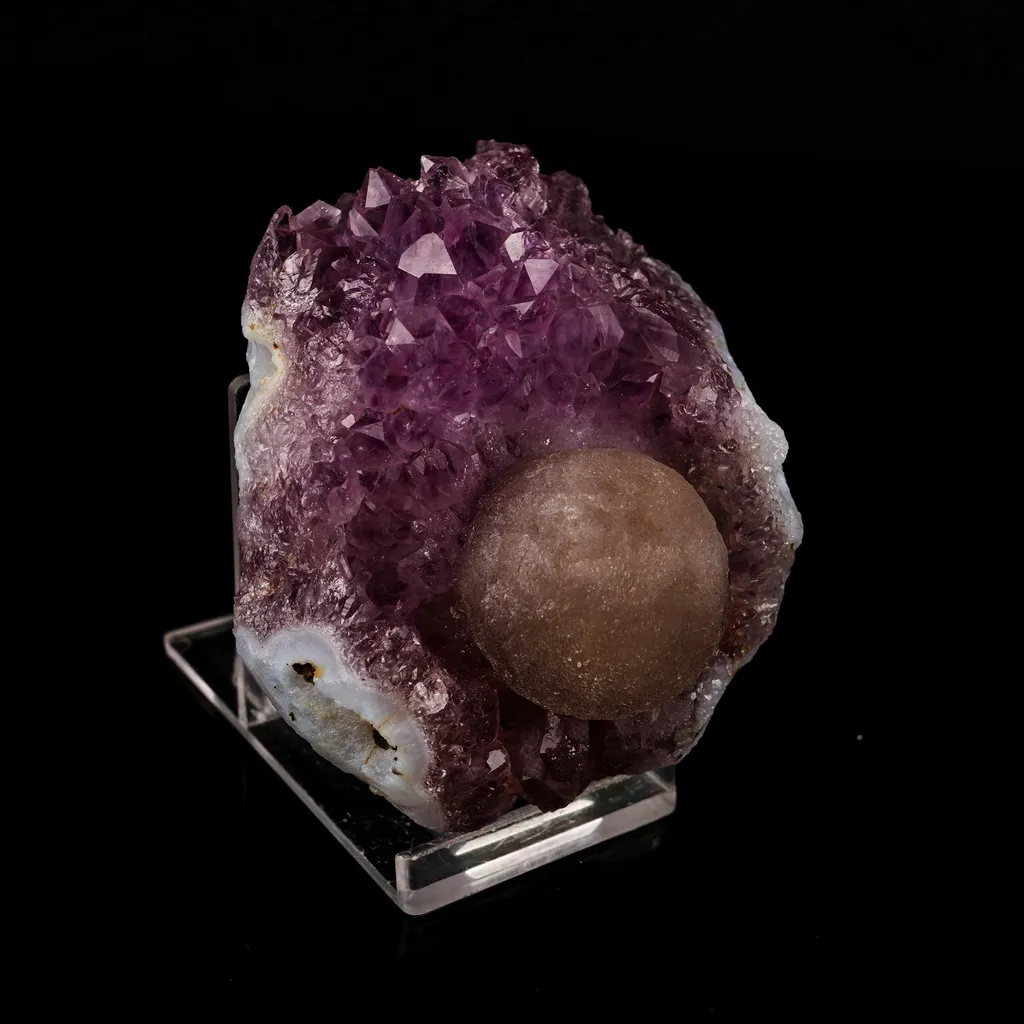 Fluorite Huge Ball on Amethyst Very Rare Natural Mineral Specimen - image 4