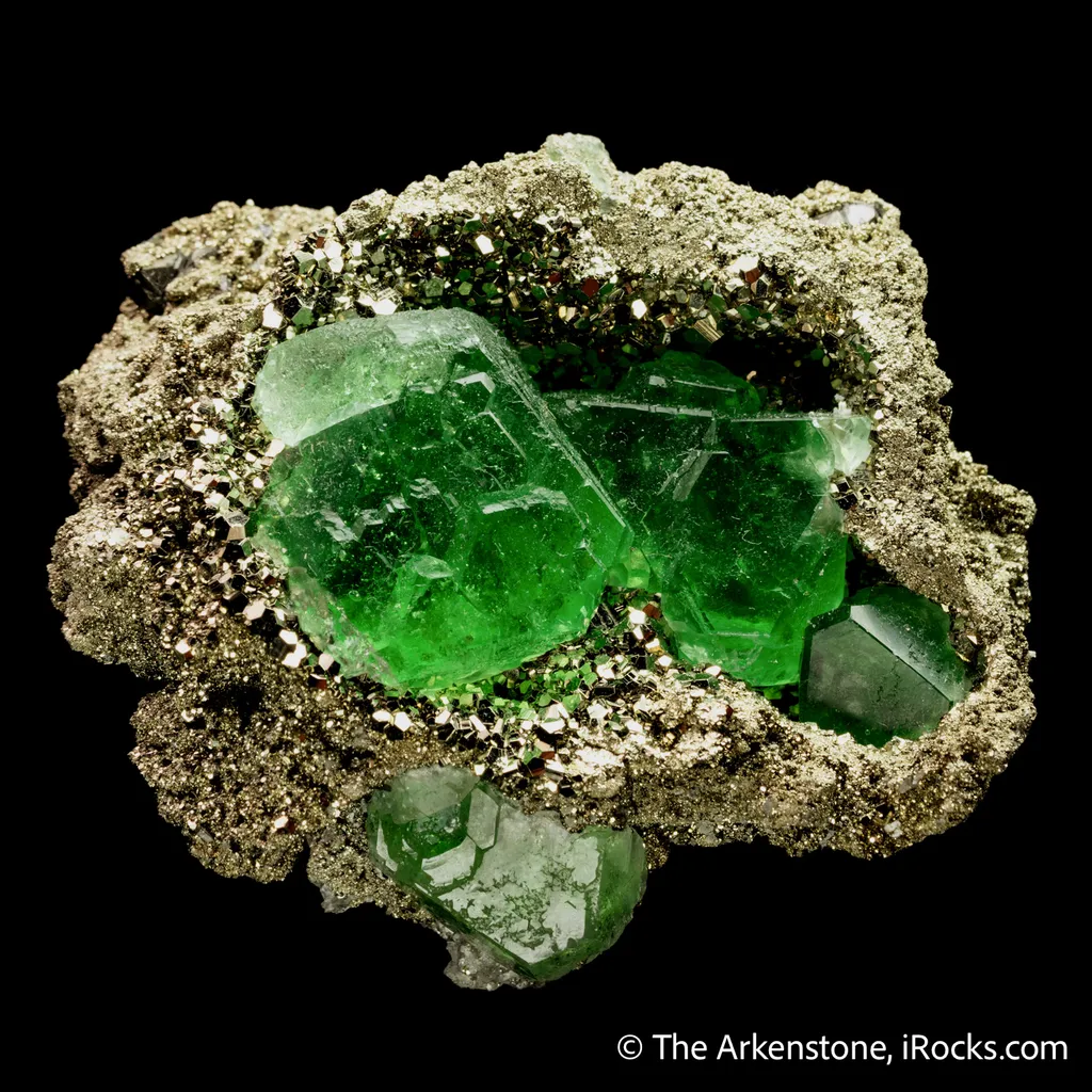 Fluorite in Pyrite (Pocket) image