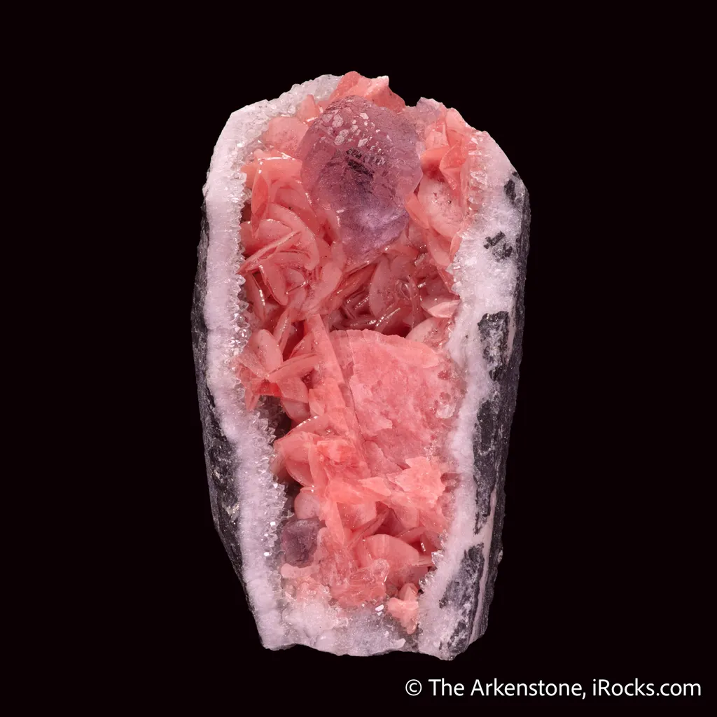 Fluorite in Rhodochrosite pocket - image 3