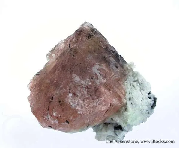 Fluorite Included By Schorl, on Albite - image 7