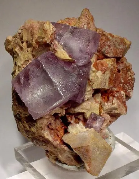 Fluorite, Microcline image