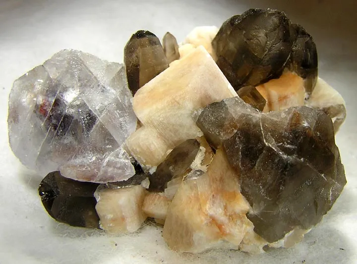 Fluorite, Microcline, Quartz image