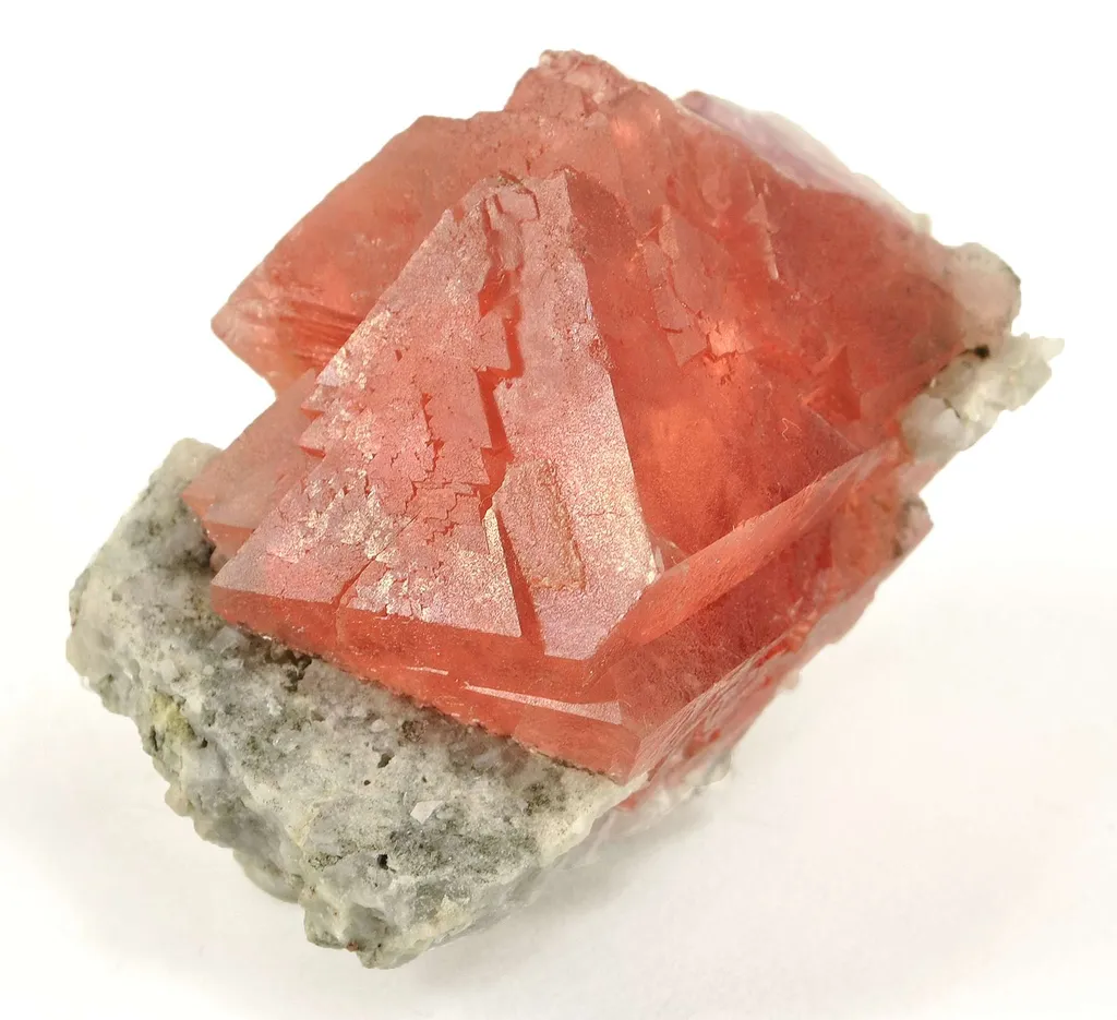 Fluorite on Adularia image