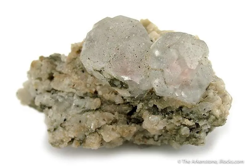 Fluorite on Adularia image