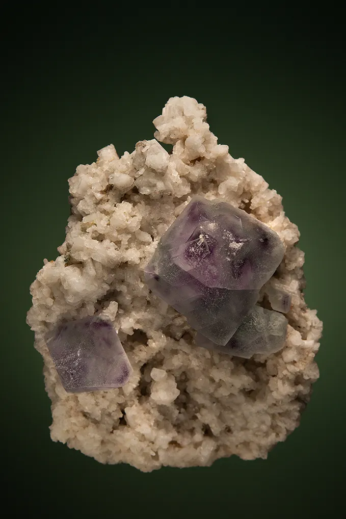 Fluorite on Albite image