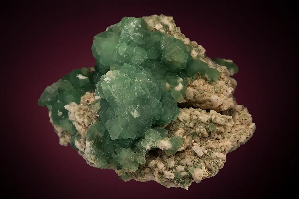 Fluorite on Albite image
