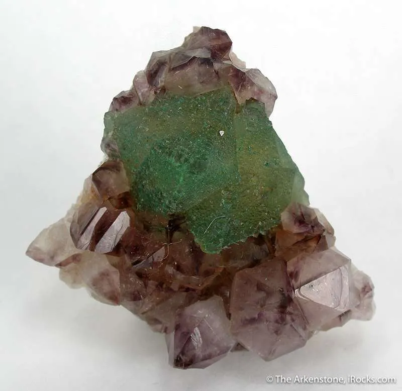 Fluorite on Amethyst image