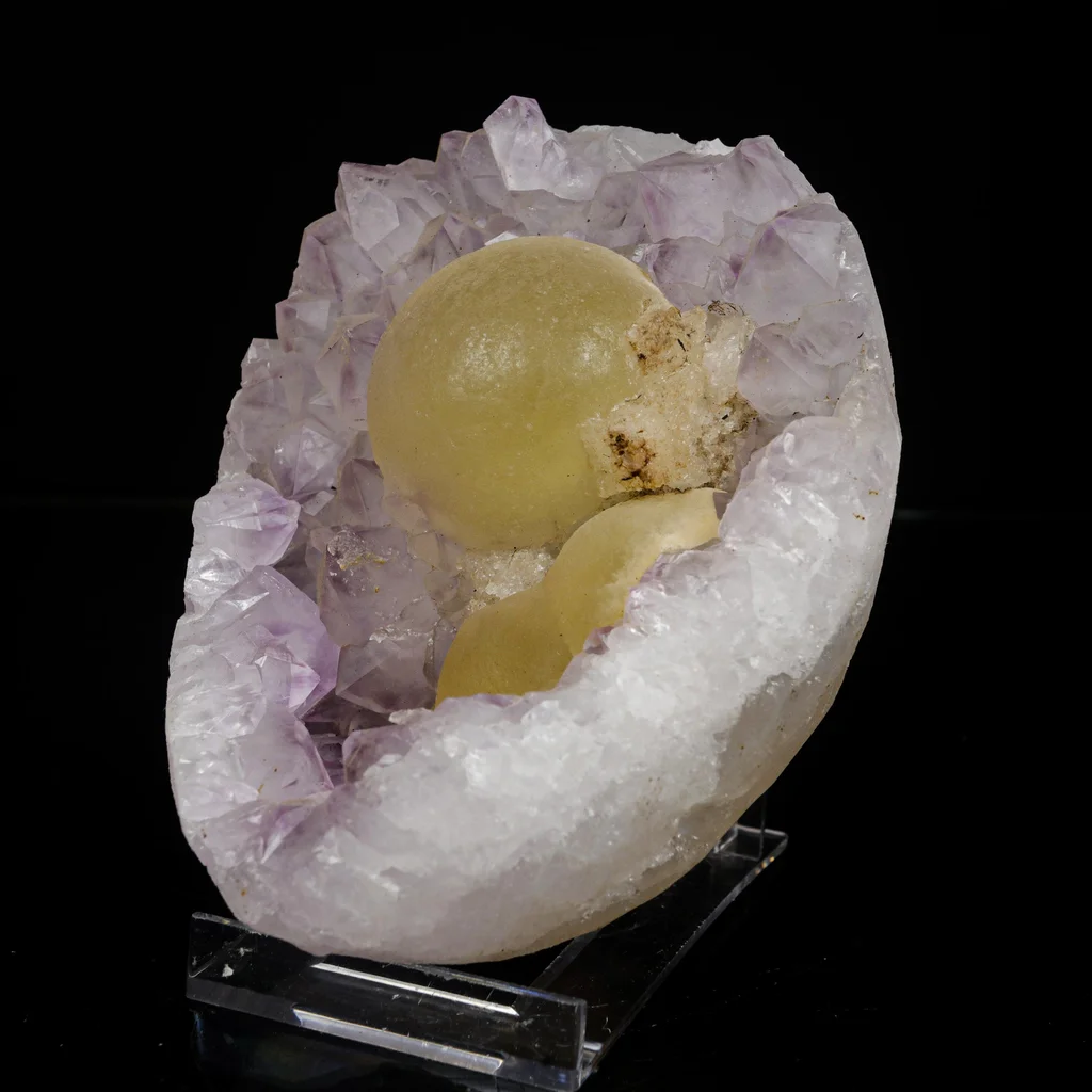 Fluorite on Amethyst Natural Mineral Specimen - image 2