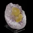 Fluorite on Amethyst Natural Mineral Specimen - image 3