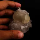 Fluorite on Amethyst Natural Mineral Specimen - image 5