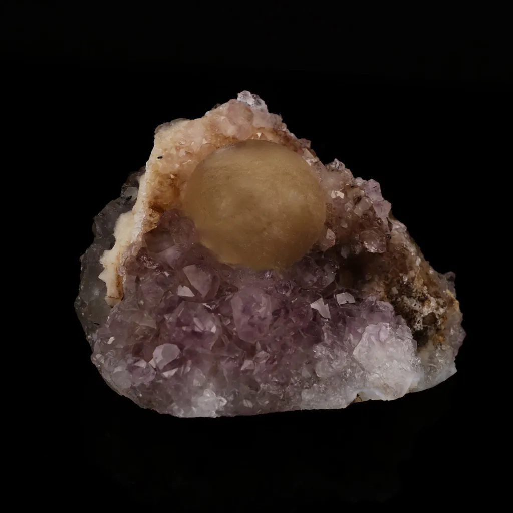 Fluorite on Amethyst Natural Mineral Specimen image