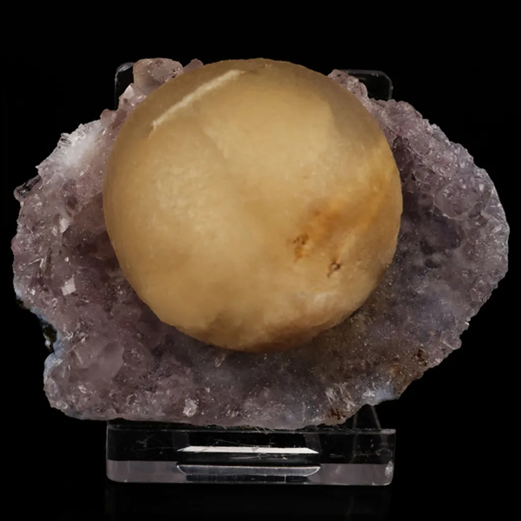 Fluorite on Amethyst Natural Mineral Specimen image