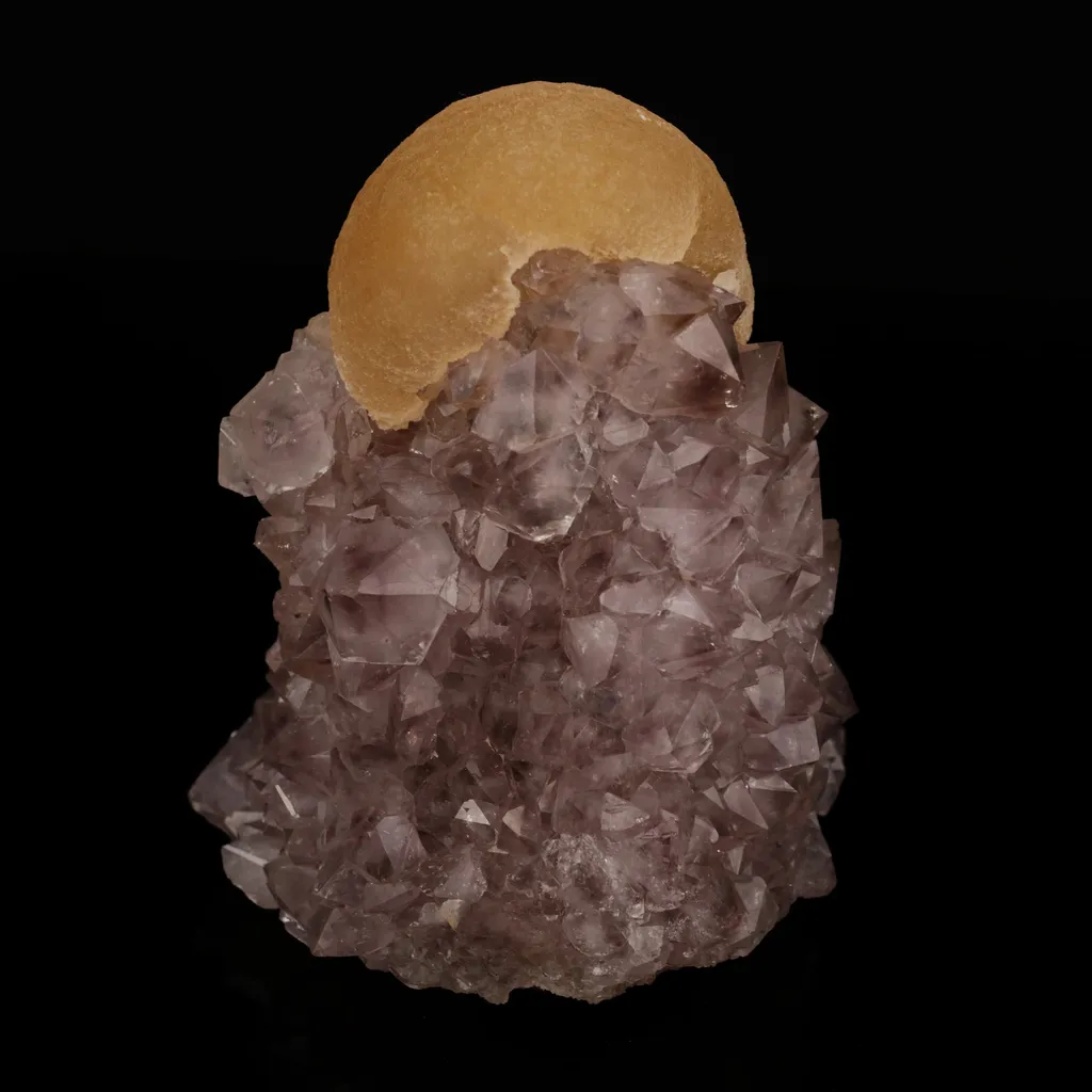 Fluorite on Amethyst Natural Mineral Specimen - image 4