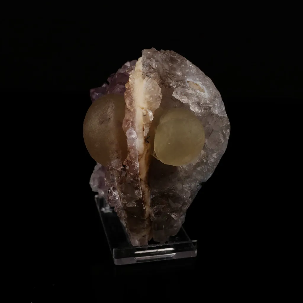 Fluorite on Amethyst Natural Mineral Specimen - image 5