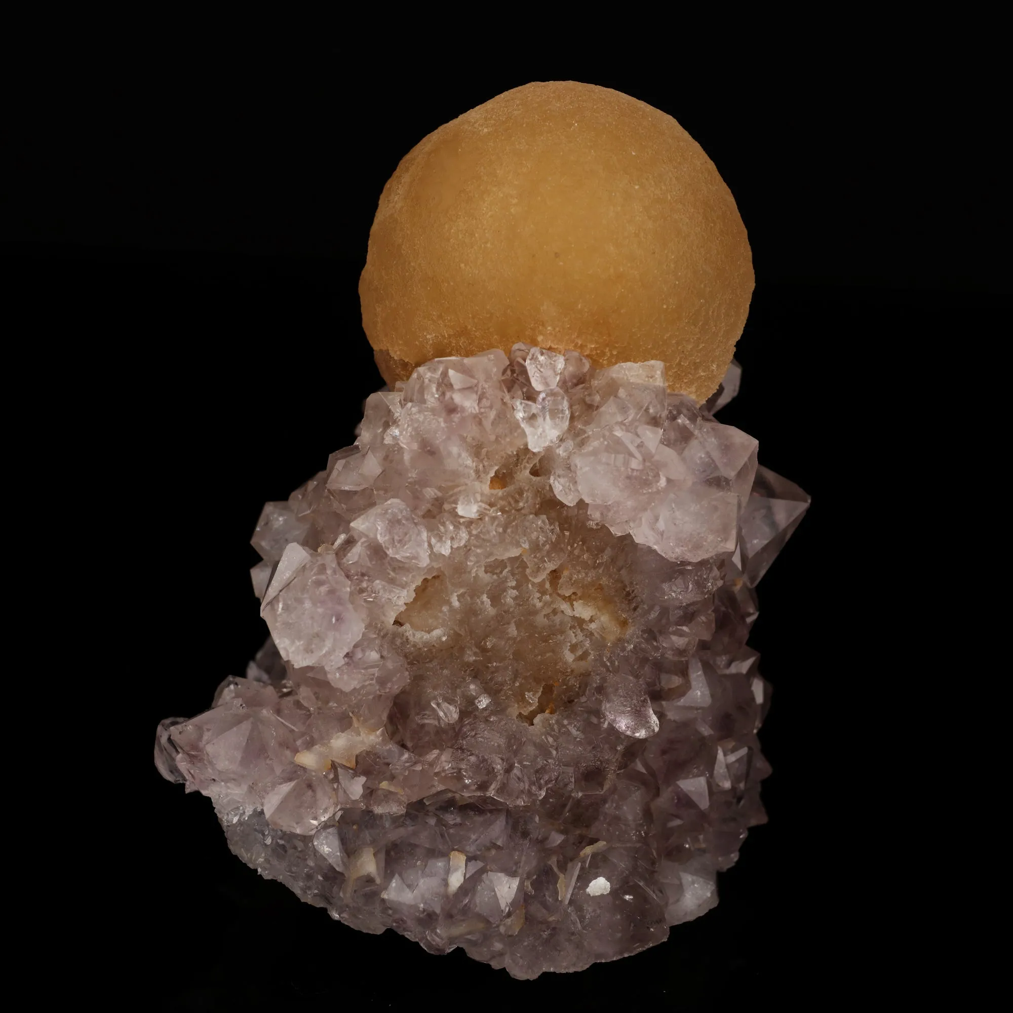 Fluorite on Amethyst Natural Mineral Specimen - image 4