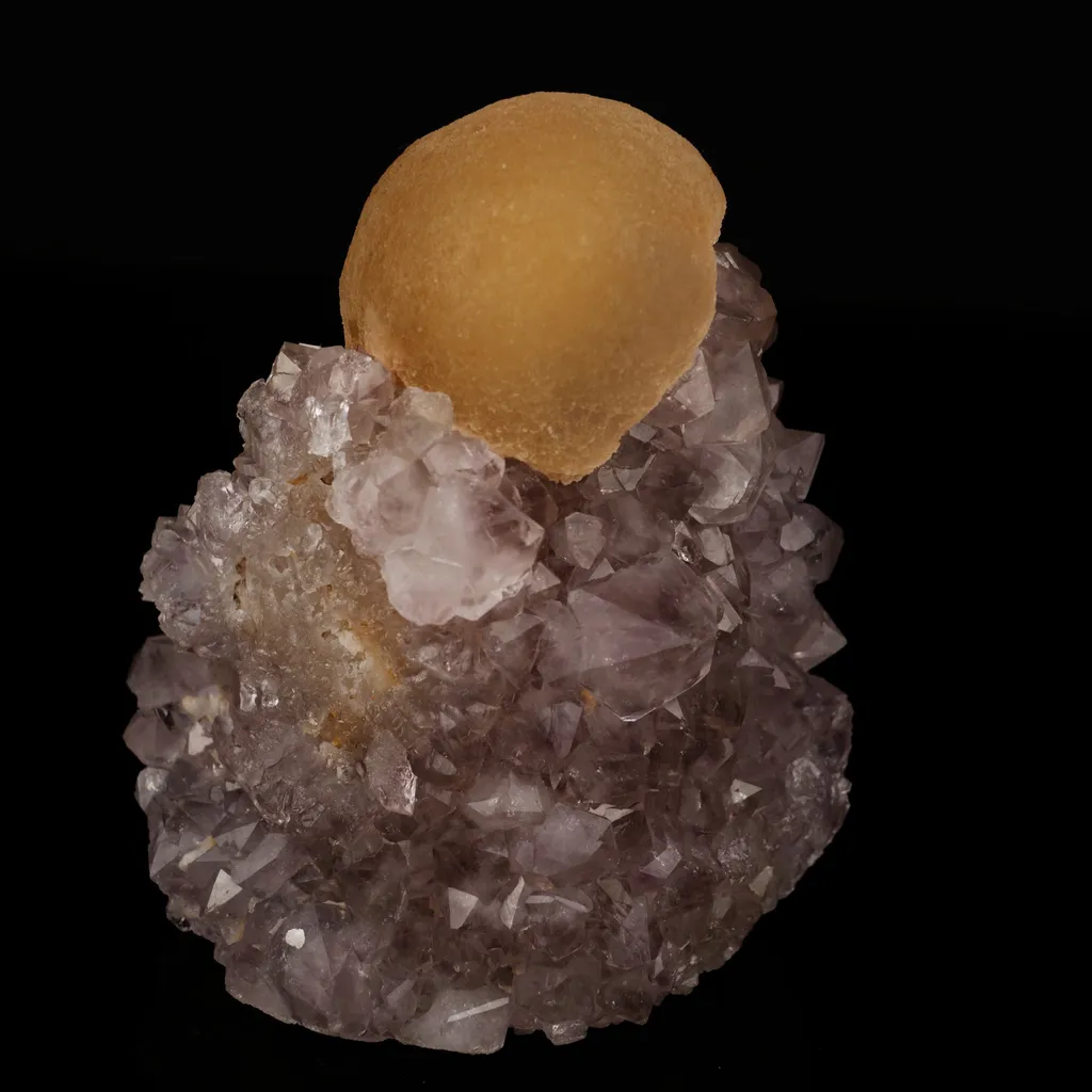 Fluorite on Amethyst Natural Mineral Specimen - image 3