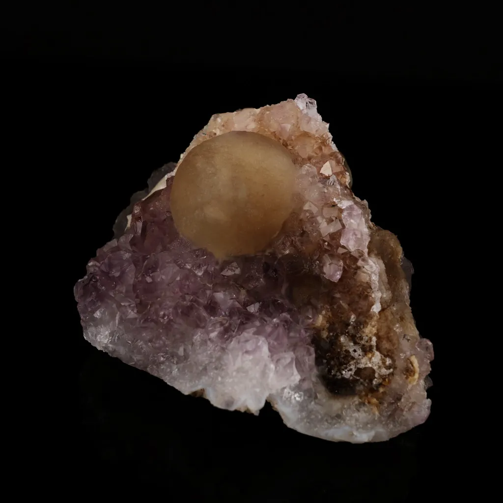 Fluorite on Amethyst Natural Mineral Specimen - image 2