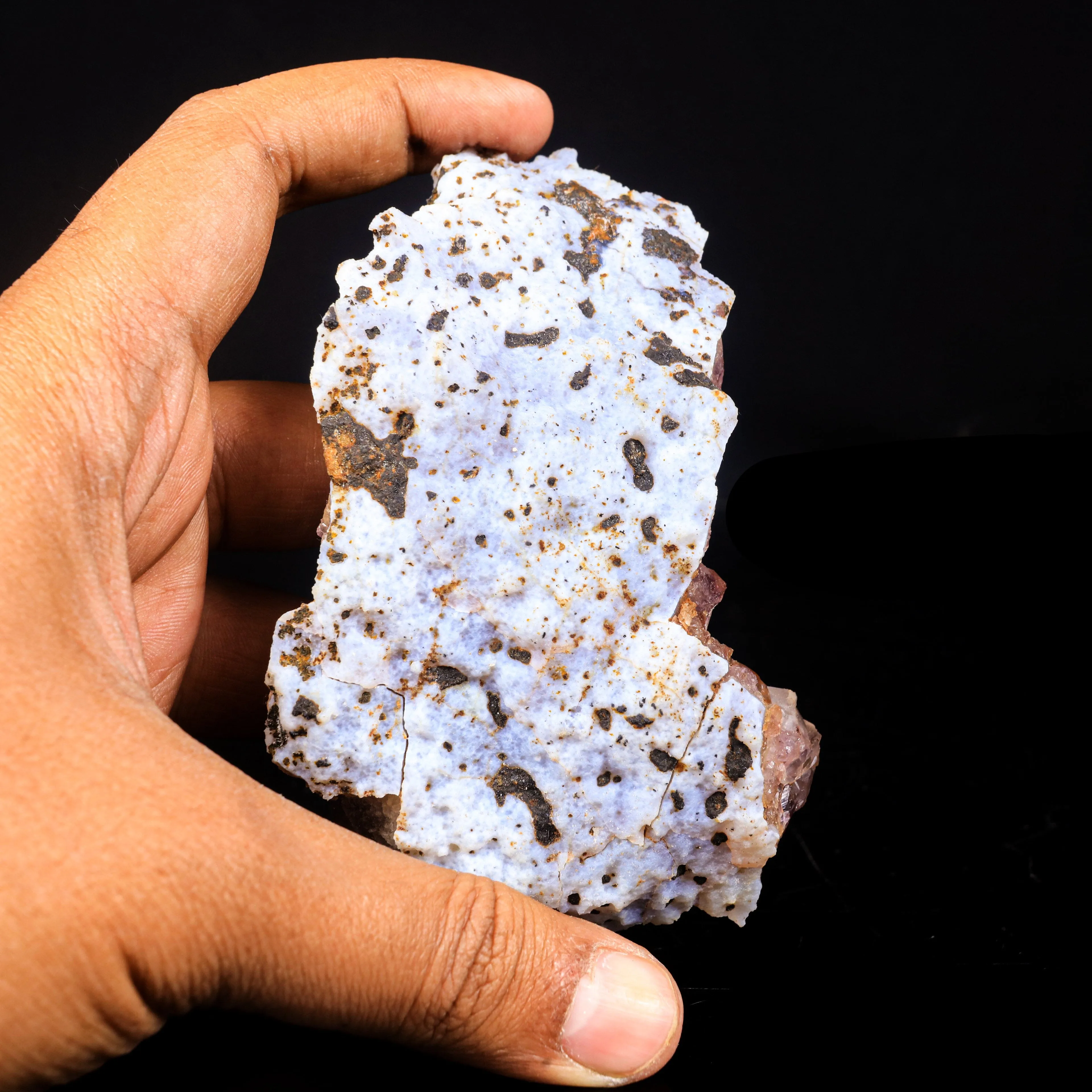 Fluorite on Amethyst Natural Mineral Specimen - image 6