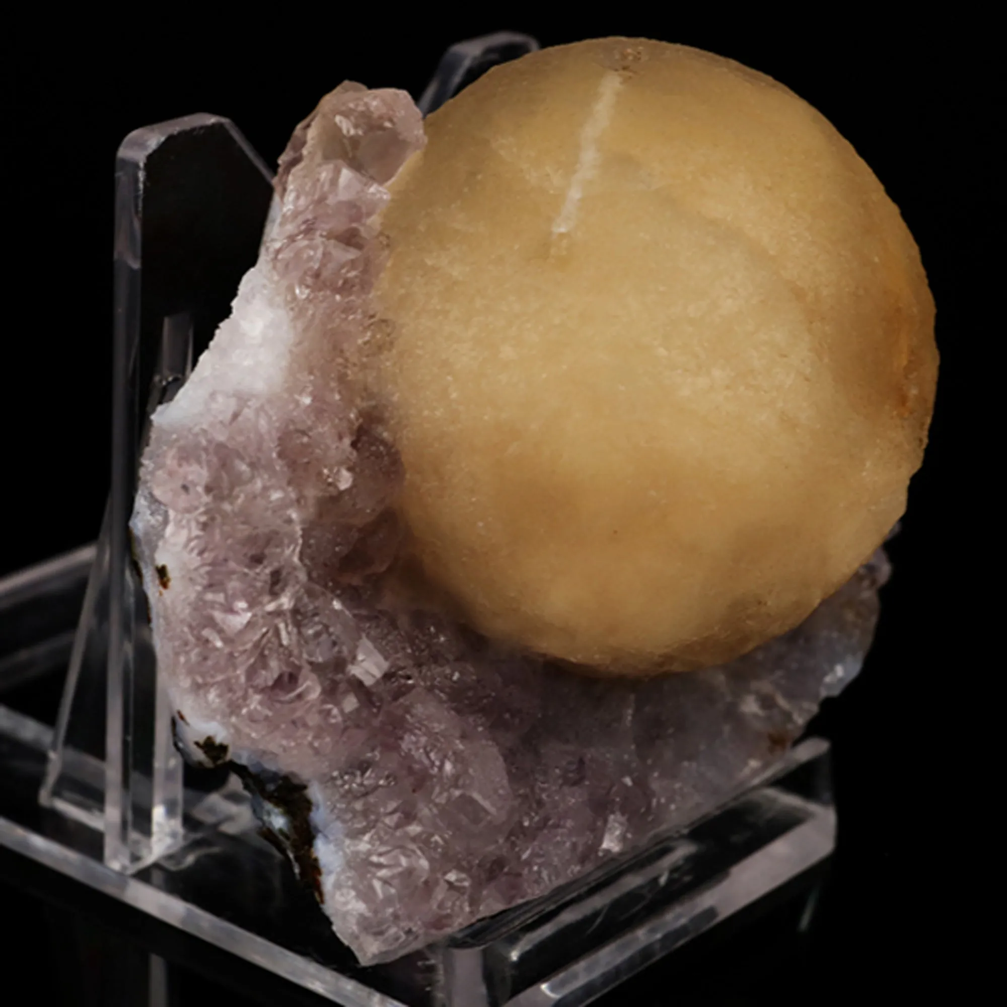 Fluorite on Amethyst Natural Mineral Specimen - image 3