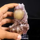 Fluorite on Amethyst Natural Mineral Specimen - image 5