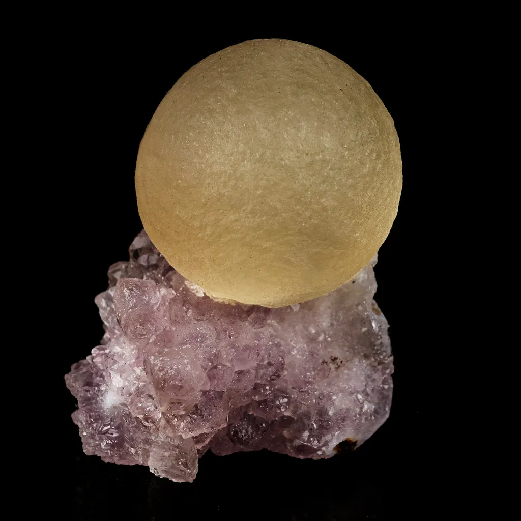 Fluorite on Amethyst Natural Mineral Specimen image