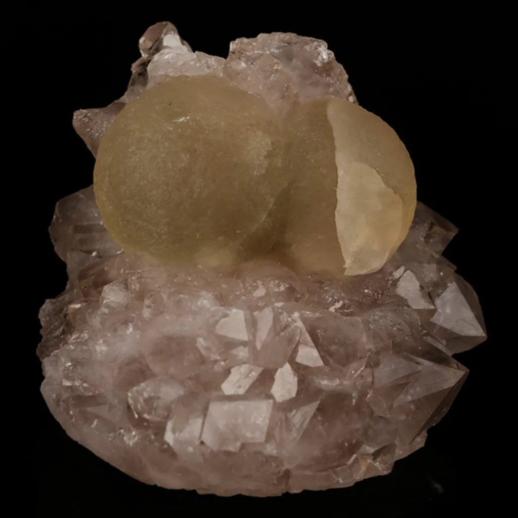 Fluorite on Amethyst Natural Mineral Specimen image