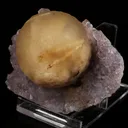 Fluorite on Amethyst Natural Mineral Specimen - image 3