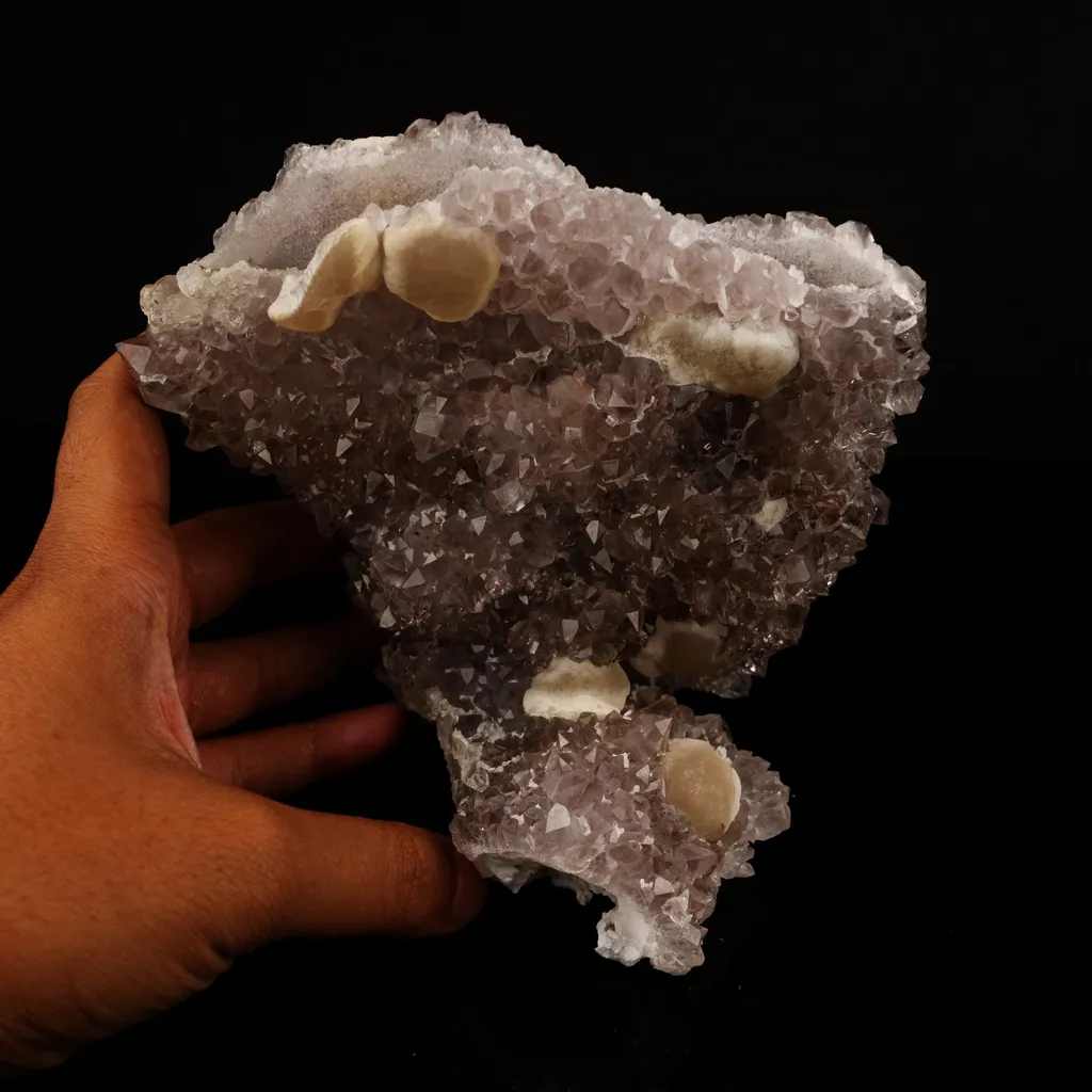 Fluorite on Amethyst Natural Mineral Specimen - image 3