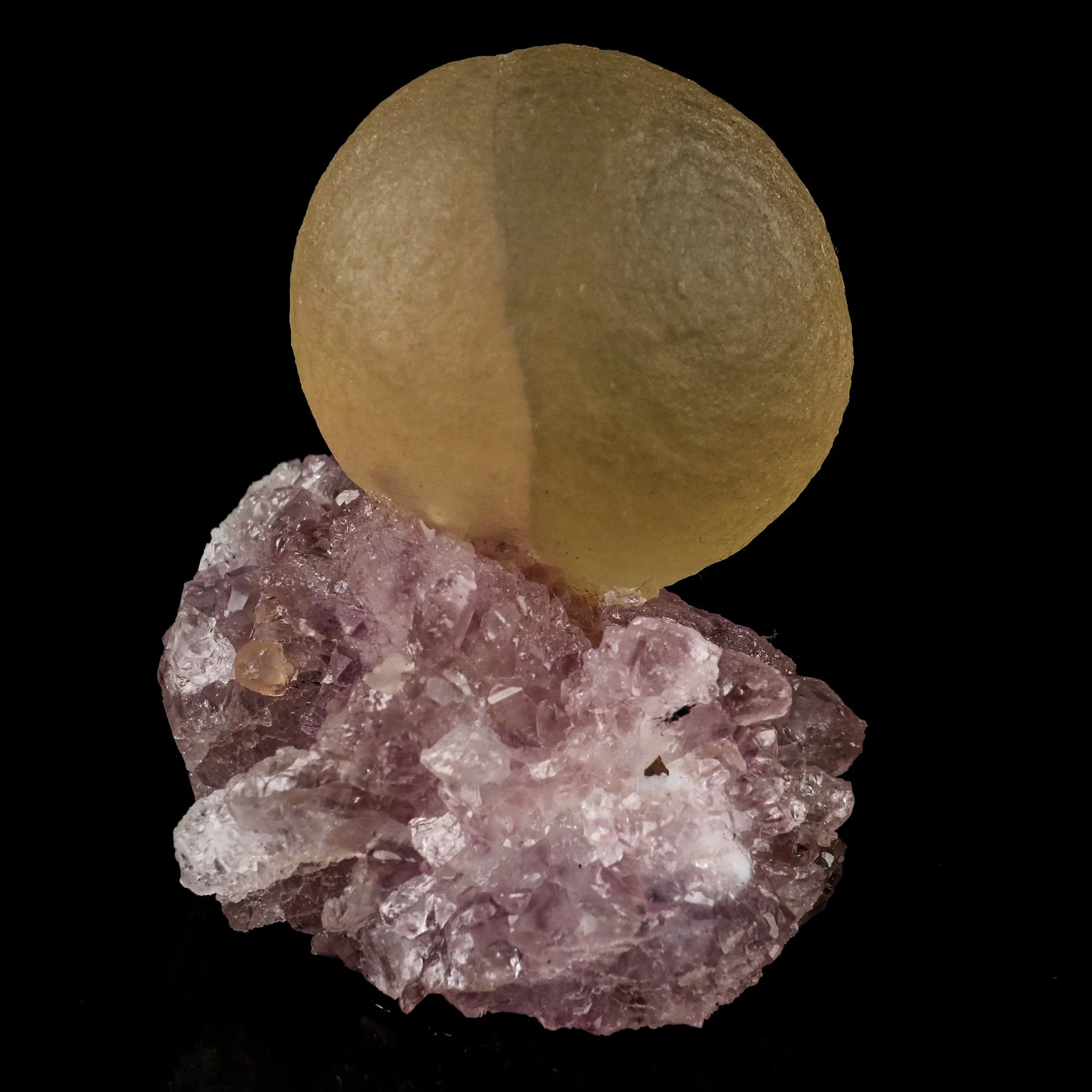 Fluorite on Amethyst Natural Mineral Specimen - image 2