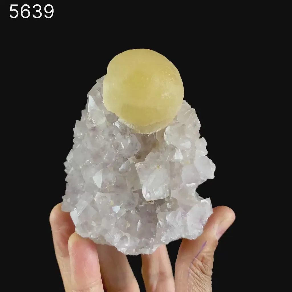 Fluorite on Amethyst Natural Mineral Specimen - image 2