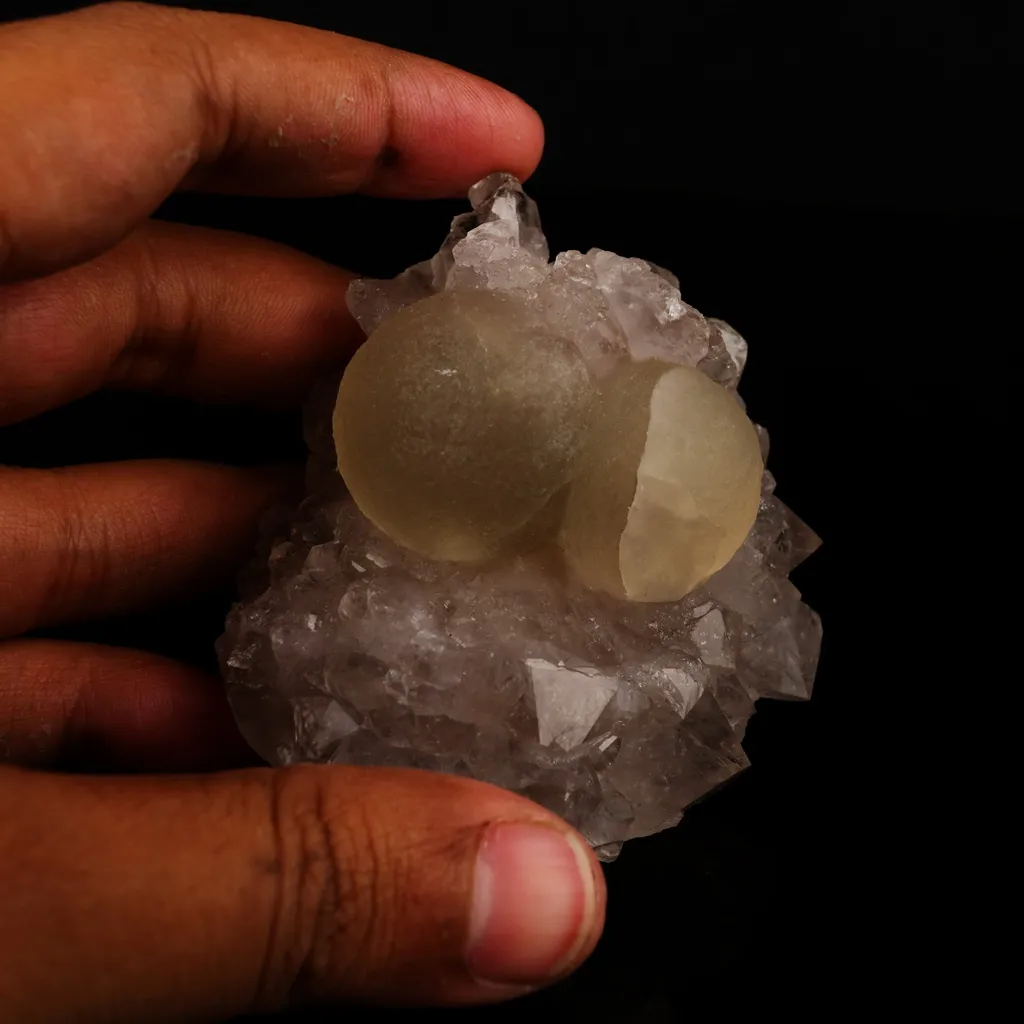 Fluorite on Amethyst Natural Mineral Specimen - image 6
