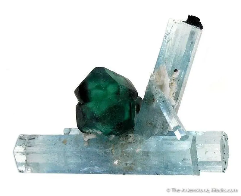 Fluorite on Aquamarine image