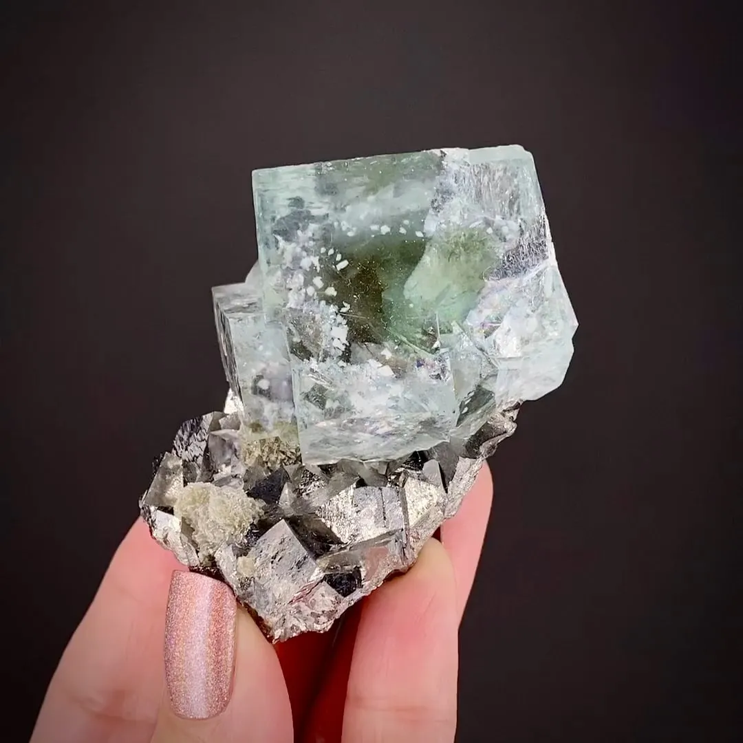 Fluorite on Arsenopyrite - image 1