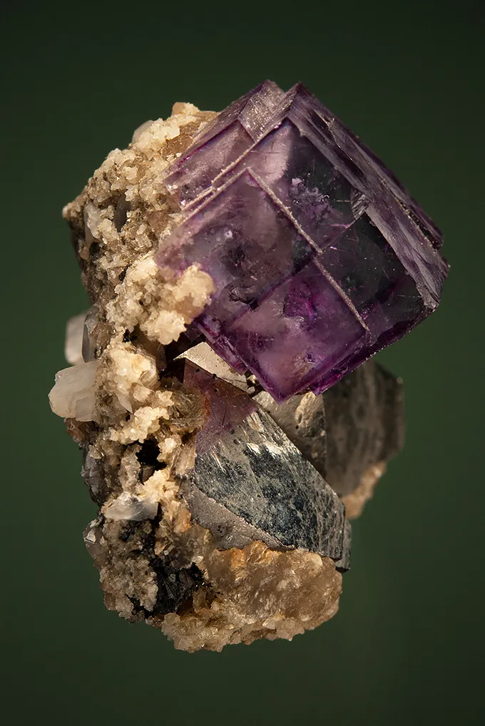 Fluorite on Arsenopyrite - image 3