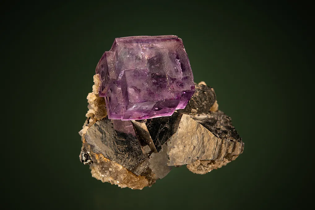 Fluorite on Arsenopyrite image