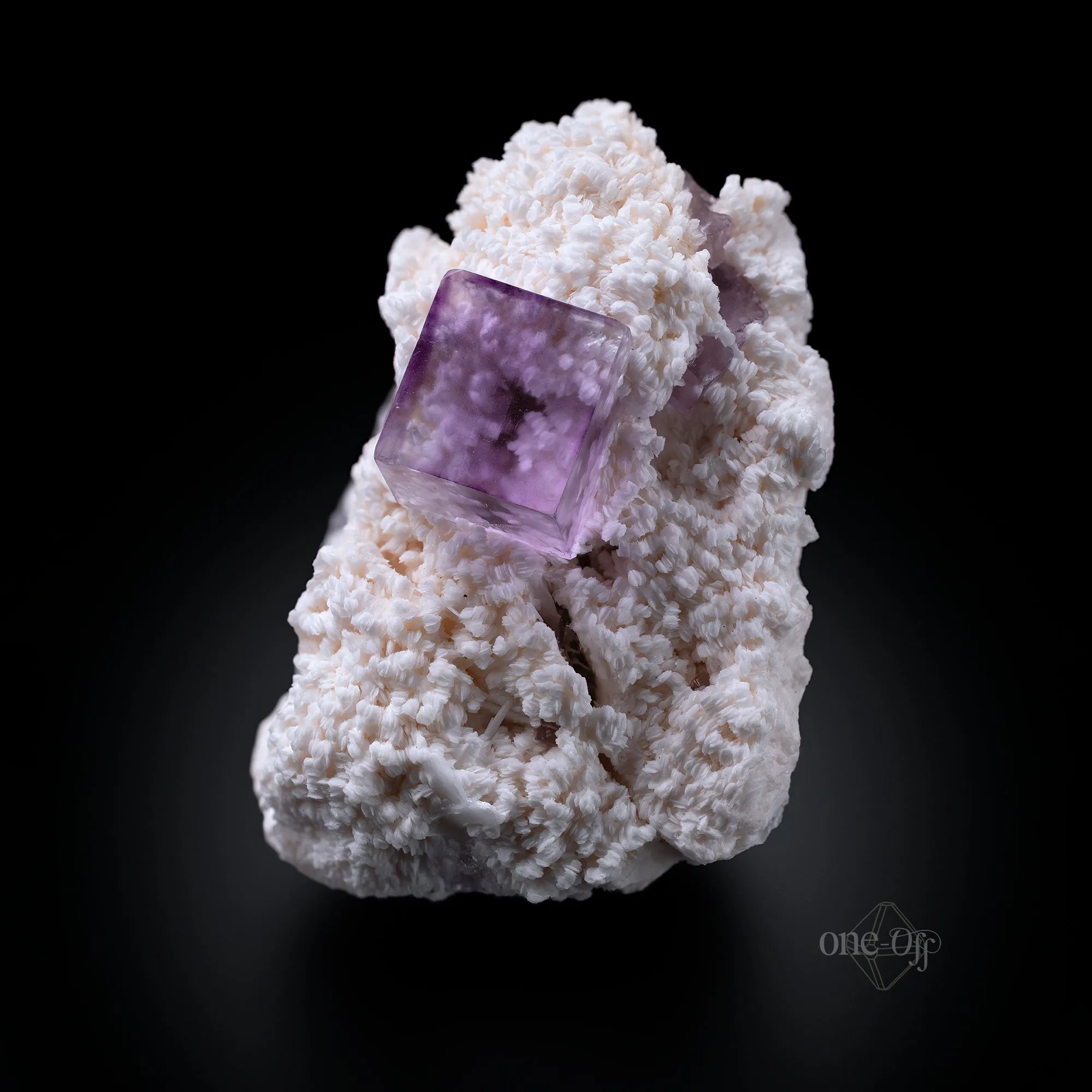 Fluorite on Barite - image 1