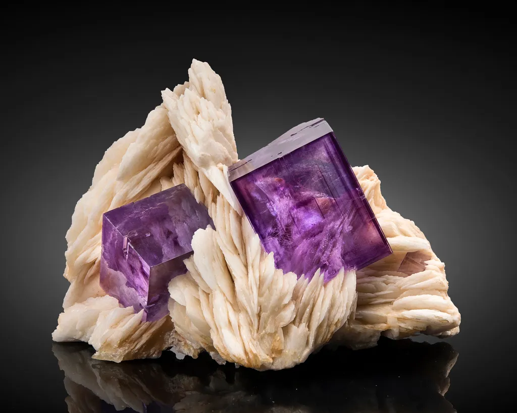 Fluorite on Barite image