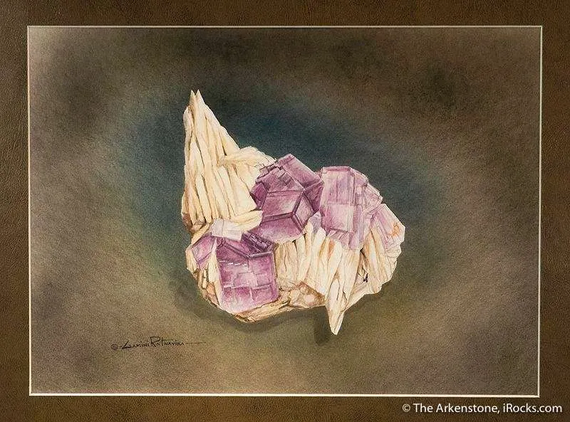 Fluorite on Barite image
