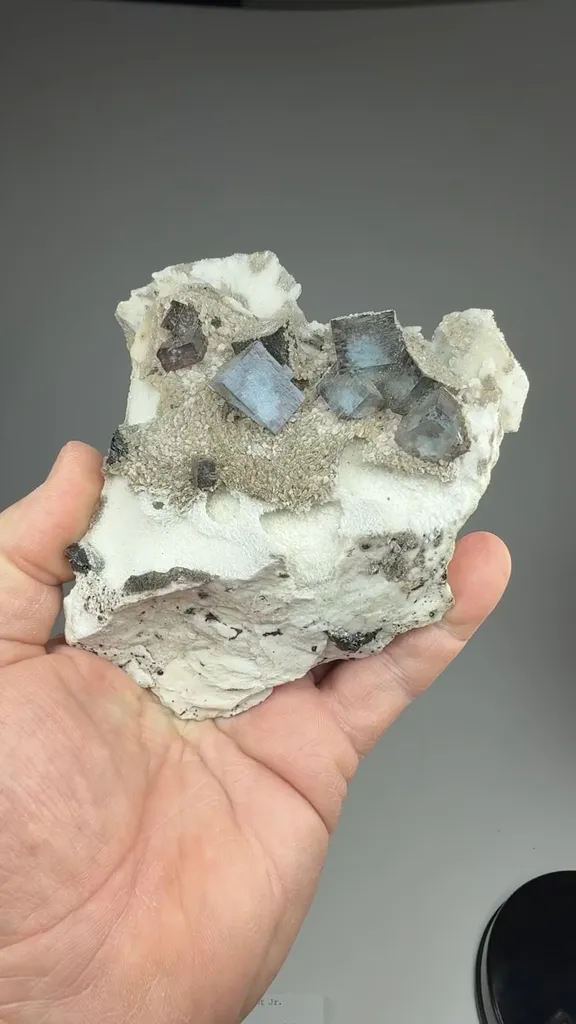 Fluorite on Barite image