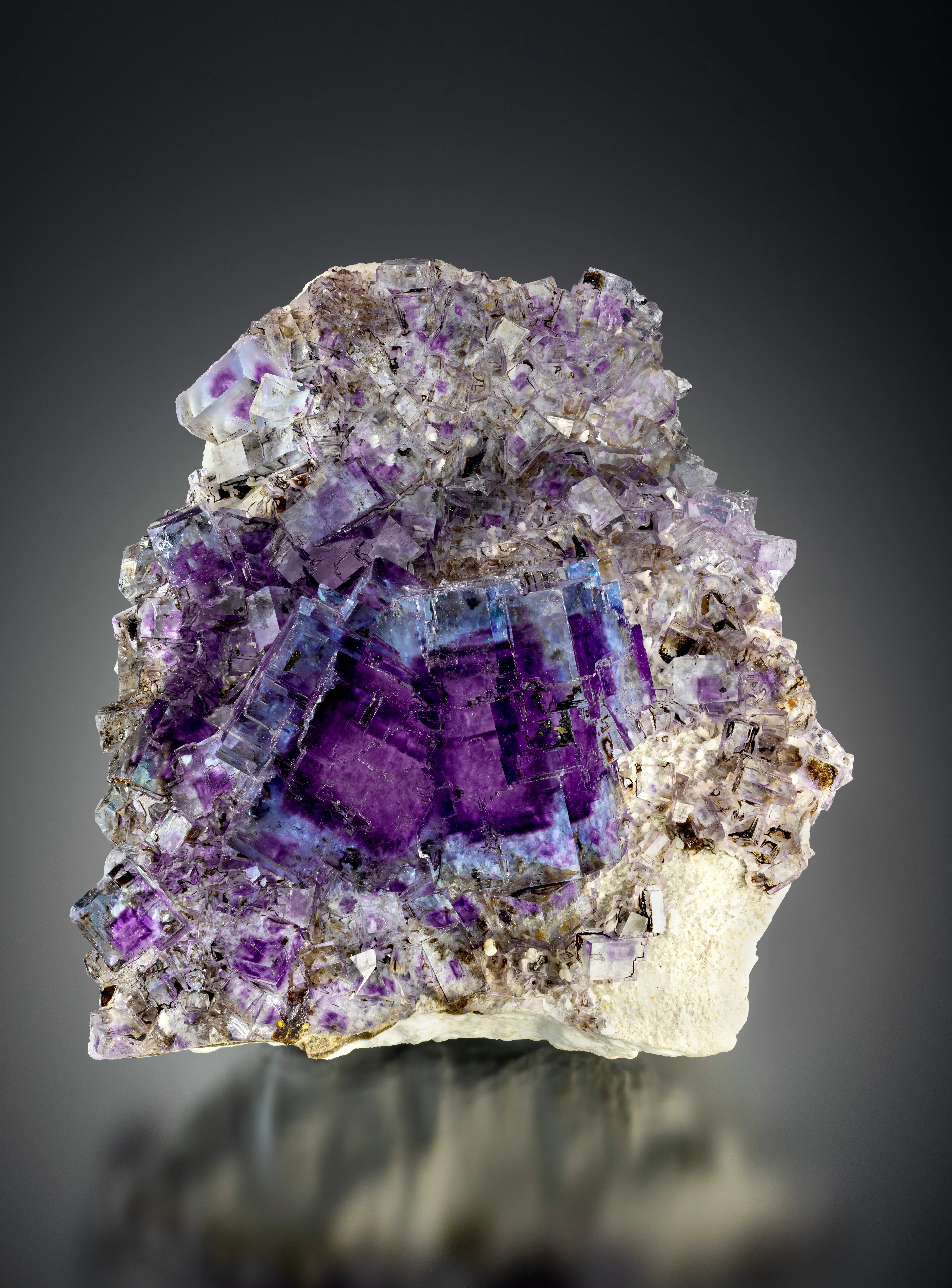 Fluorite on Barite - image 1