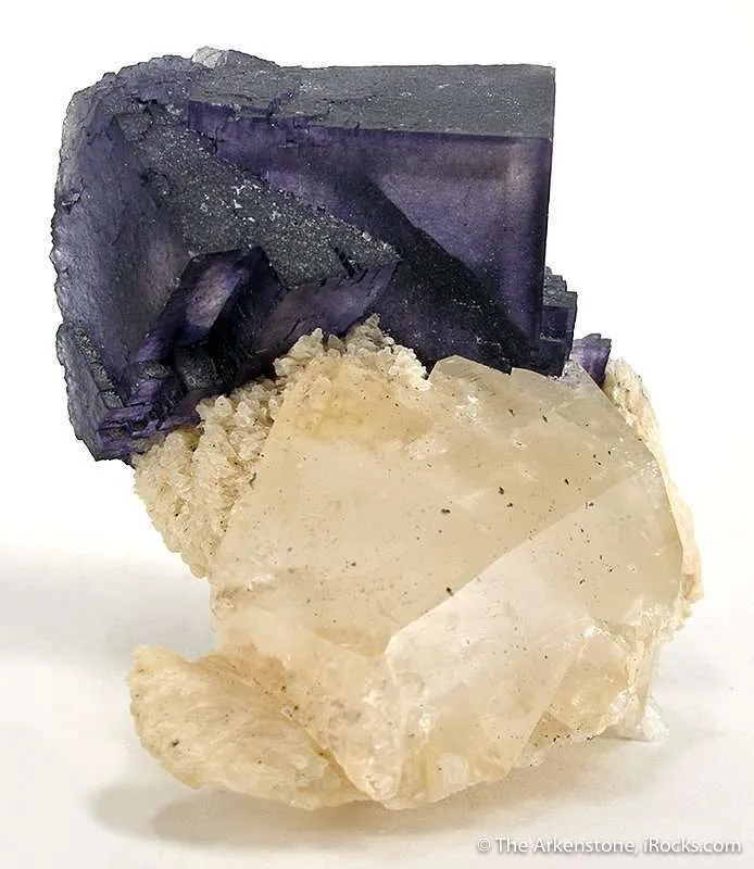 Fluorite on Barite With Calcite image