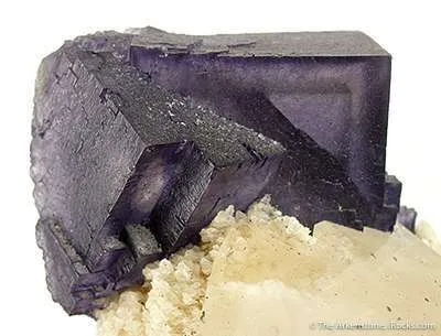 Fluorite on Barite With Calcite - image 2