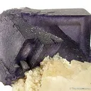 Fluorite on Barite With Calcite - image 2