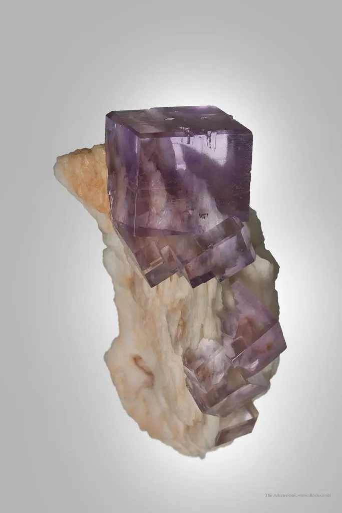Fluorite on Baryte - image 3