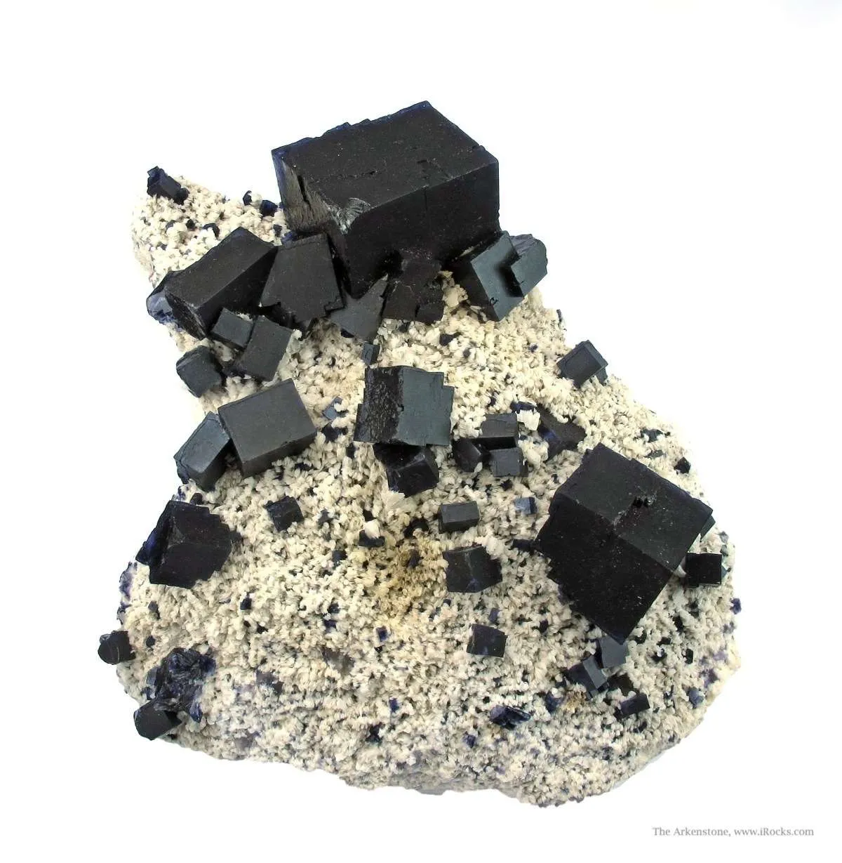 Fluorite on Baryte - image 1