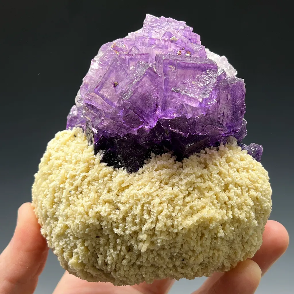 Fluorite on Baryte with Sphalerite image