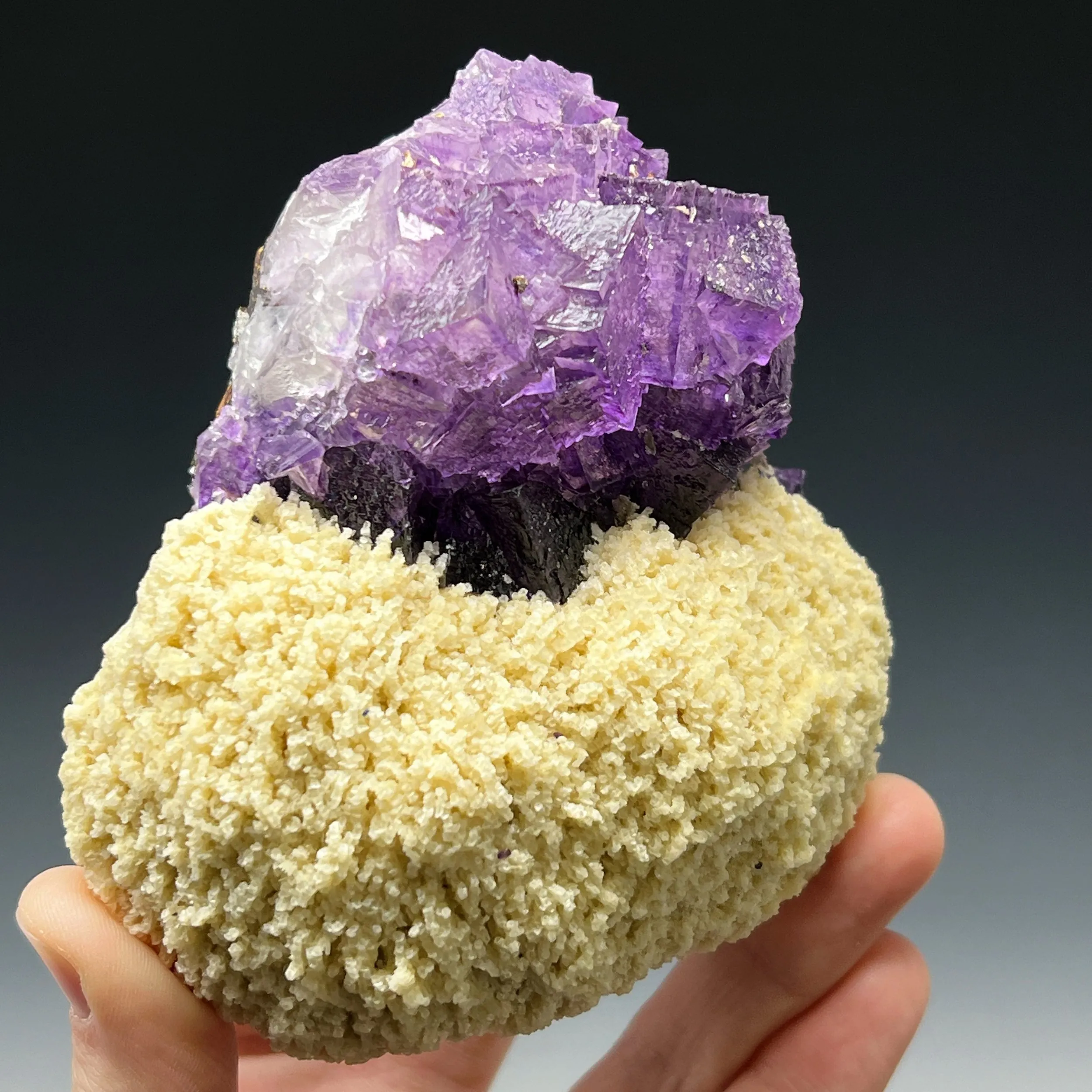 Fluorite on Baryte with Sphalerite - image 3