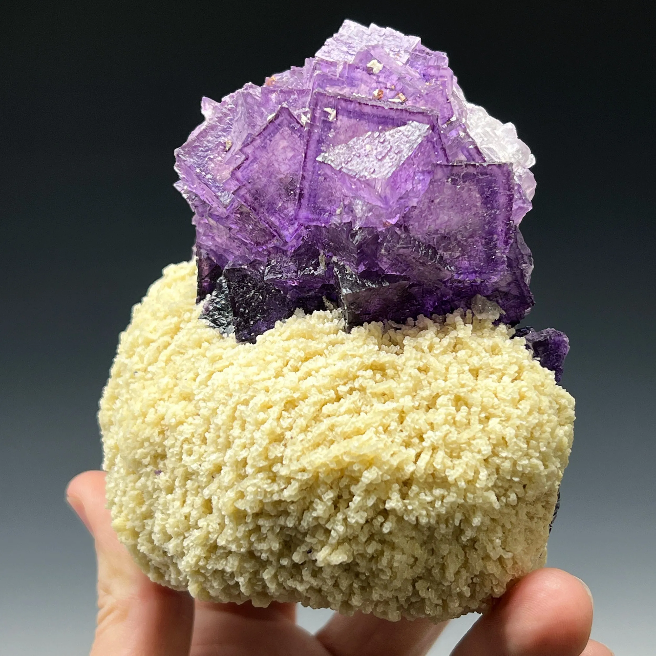 Fluorite on Baryte with Sphalerite - image 2
