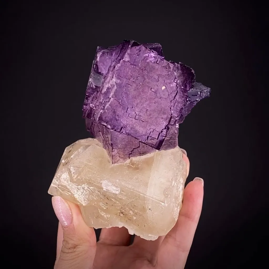 Fluorite on Calcite image