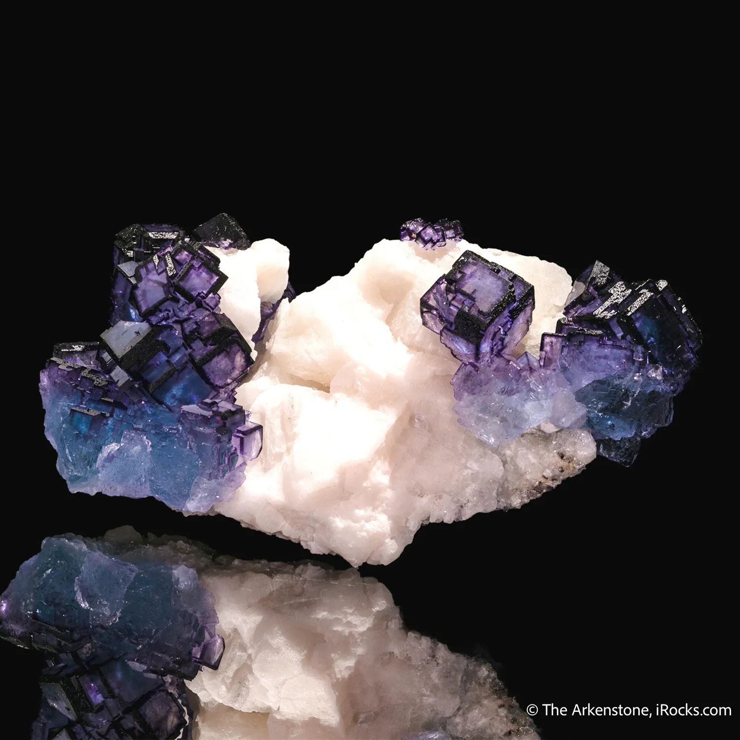 Fluorite on Calcite (1974 pocket) - image 4